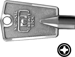 National Original Key Blanks Cross Shape