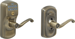 Keypad Entry Flex Lock Plymouth with Flair Lever, Grade 2, 5-Pin C Keyway KD, Option Adjustable Backset 2-3/8 to 2-3/4, 609/US5 Antique Brass