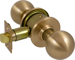Grade 2 Passage Orbit Knob 2-3/4in Backset (11-116). T-Strike (10-001), 612/US10 Satin Bronze