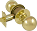 Grade 2 Passage Knob Orbit, 2-3/4in Backset (11-116), T-Strike (10-001), 605/US3 Bright Brass