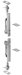 Automatic Flush Bolt Set Metal Door, 1in x 6-3/4in Face Size, 626/US26D Satin Chrome