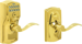 Keypad Entry Flex Lock Camelot with Accent Lever, Grade 2, 5-Pin C Keyway KD, Option Adjustable Backset 2-3/8 to 2-3/4, 505 Lifetime Bright Brass