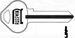 Key Blanks N16 Keyway 6 Pin, Nickel Silver, Original of Ilco A1011-16N