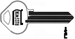 Key Blanks N1 Keyway 5-Pin, Nickel Silver, Original of Ilco 1011K1
