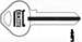 Key Blanks N20 Keyway 6 Pin, Nickel Silver, Original of Ilco A1011-20N