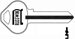 Key Blanks N25 Keyway 6 Pin, Nickel Silver, Original of Ilco A1011-25N