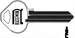Key Blanks N5 Keyway 6 Pin, Nickel Silver, Original of Ilco A1011-5N