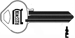 Key Blanks N9 Keyway 6 Pin, Nickel Silver, Original of Ilco A1011-9N