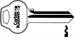 Corbin Russwin Key Blanks D1 Keyway 5-Pin, Nickel Silver, Original of Ilco 1011D1 RU45