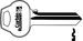 Corbin Russwin Key Blanks D2 Keyway 5-Pin, Nickel Silver, Original of Ilco 1011D2
