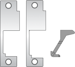 Faceplate 4-7/8in x 1-1/4in for Sargent 8100, 8200, 9200 Mortise Locks, 8500 Series, 630/US32D Stainless Steel
