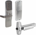 KIT - Multi-Technology Reader and Keypad Network Hardwired Classroom/Storeroom, Exit Trim for RIM or CVR (Concealed Vertical Rod/Cable) Exit Devices, Rhodes Lever, Key-in-Lever, 6-Pin C Keyway (0-Bitted Brushed Chrome Cylinder 626), UL, Field Reversible Handing, Grade 1, 626/US26D Satin Chrome