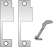 Faceplate 4-7/8in x 1-1/4in for Schlage L9000 Mortise Locks, 8500 Series, 630/US32D Stainless Steel