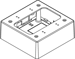 E-Z Duct Double Gang Junction Box, 5in W x 5in H x 2in D, White