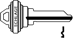 Schlage H Control Key Blank Master Keyway for C, CE, E Keyways