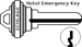 Schlage Emergency Key Blank , C Keyway
