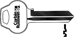Key Blanks 59B2 Keyway 5-Pin, Nickel Silver, Original of Ilco 1001DH