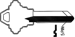 Schlage Key Blank Plain, E Keyway, 5 Pin