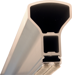 Aluminum Mullion w/Weatherstrip, 7ft 2in, 628/US28 Anodized Aluminum