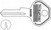 Master Lock Key Blank 6000K Beveled New