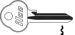 Volvo Key Blank 65V