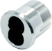 LFIC Mortise Housing Less Core, 1-1/4in Schlage L Cam, Standard Collar, 626/US26D Satin Chrome