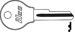 Porsche, Volkswagen Key Blank V68L