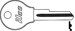 Porsche, Volkswagen Key Blank V68LR