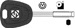 Jaguar 89-99 H.S. R/W Transponder Key