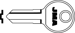 IL1 1041H 110 Illinois Key Blank Nickel Plated