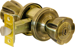 Keyed Entry Eleganti Knob Adjustable Latch Grade 2, US5 Antique Brass