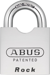 the Rock Steel Padlock Schlage 3-1/8in - Schlage C Keyway 0-Bitted, Shackle - 5/8in Diameter and 1-11/16in Vertical Clearance, Boxed