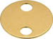 1-1/4in Brass Tag 2 Hole 100/Box