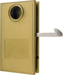 Sliding Gate Lockset, Double Cylinder, .950in Hook Gap, 5/8in Channel Size, Reversible Handing, Bronze Powder Coat