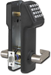 SFIC Prep, i-Qwik Lite Keypad Entry Cylindrical Lockset, 160 Users, Small Format IC, Less Core, 2-3/4in Backset, ANSI Strike, 622/US19 Black Powder Coat