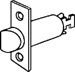 Springlatch 2-3/4in Backset, Privacy, 1-1/8in x 2-1/4in, Grade 1, 605/US3 Bright Brass