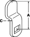 Offset Cam 1-1/8in x 1/2in x 1/16in