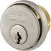 1-1/8in Mortise Cylinder 6-Pin Clover Cam, 59D1 Keyway, 0-Bitted, Standard Collar, 613/US10B Oil Rubbed Satin Bronze