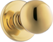 Passage, Huntington Knob, Non-Keyed, Medium Duty, Cylindrical Lock, 6-Way Adjustable Latch, Radius Corner  Strike, UL, Grade 2, US3/605 Bright Brass