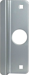 Latch Protector for Aluminum Entry Door, 3/8in Offset, 1-1/8in Backset, 1-7/16in Diameter Hole Fits Over Cylinder, 7in x 2-5/8in, SL Silver Coated