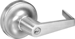 Exit Trim - 1800/2100/6100 Series Night Latch, Key in Lever x Rose, Augusta Lever, 6 Pin PARA Keyway, Grade 1, 695/SP313 Powder Coated Dark Bronze