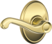 Dummy Flair Lever with Wakefield Rose, Grade 2, Left Hand, 605/US3 Bright Brass