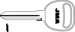 B91 B93 P1111 P1112 GM Key Blank