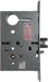 Passage Mortise Lock Body, Includes ANSI Strike Plate and Armored Front, Handing is Field Reversible, No Trim, Grade 1, 626/US26D Satin Chrome