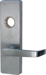Nightlatch Lever x Escutcheon Plate Trim, Left Hand Reverse, Less Rim Cylinder, 630/US32D Stainless Steel