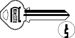 Key Blanks 852 Keyway 5-Pin, Nickel Silver, Original of Ilco 1011 RU1