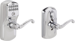 Keypad Entry Auto Lock Plymouth with Flair Lever, Grade 2, 5-Pin C Keyway KD, Option Adjustable Backset 2-3/8 to 2-3/4, 625/US26 Bright Chrome