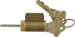 Knob Cylinder Orbit A Series, C Keyway, 626/US26D Satin Chrome