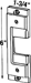 Faceplate 6-1/2in x 1-3/4in, Rim Exits & Surface Vertical Rod Exits, Aluminum Jambs, 7000 Series, 630/US32D Stainless Steel