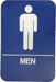 Men's Sign, Blue, 9in H x 6in W